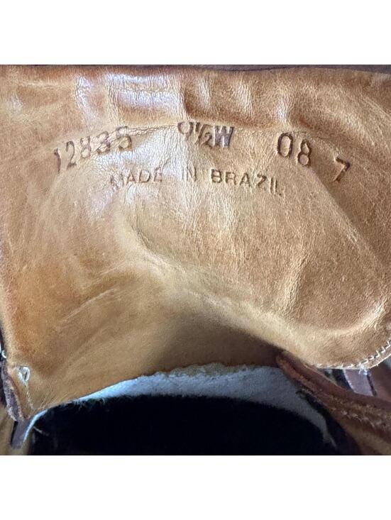 Cole Haan Boots Mens 9.5W Brown Leather Buckle Ankle Bootie Handsewn Casual main image 4